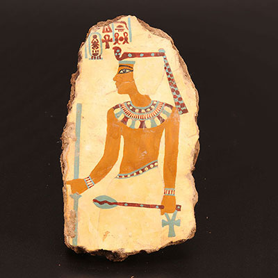 Egypt - Fragment of painted sarcophagus
