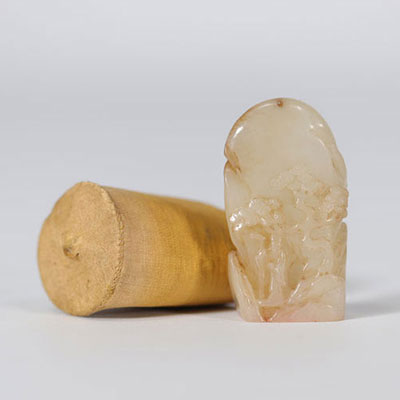 White jade tree stamp from the Qianlong period (1711 - 1799)