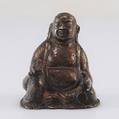 Cyno-Tibétain. Bouddha en bronze XVI-XVII ème