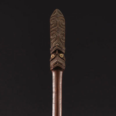 Wooden Maori Carved Taiaha  dating from around  1880. Length approx 1.515m Country of Origin/Manufacture: New Zealand .