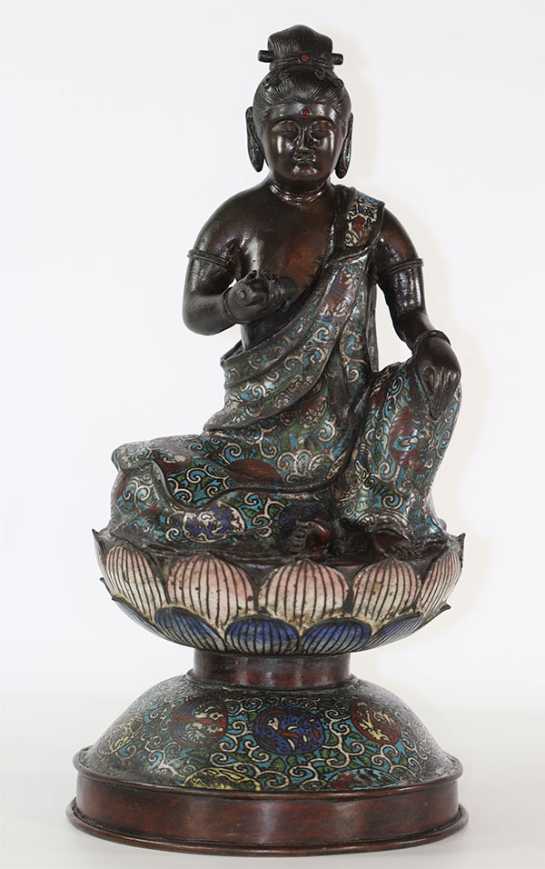 Asia Buddha in cloisonne bronze 18th