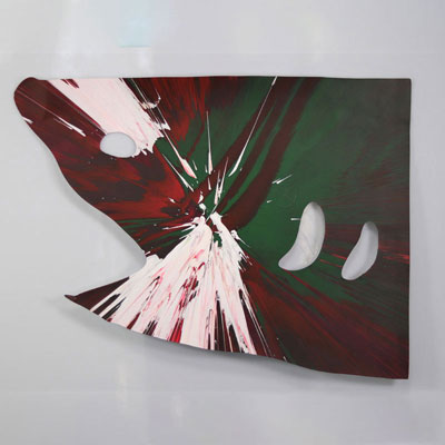 Damien Hirst. 2009. Requin. Spin Painting, acrylique sur papier. Cachet de la signature «Hirst» au dos. Cachet «HIRST» embossé.