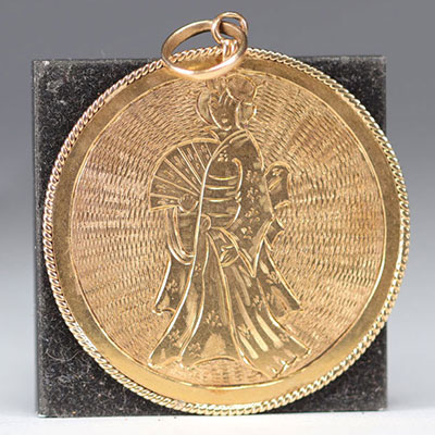 Médaille en or jaune (18k) pour 12gr 