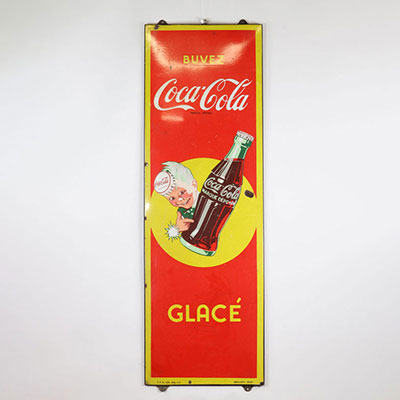 Enamel sign Coca cola 1956