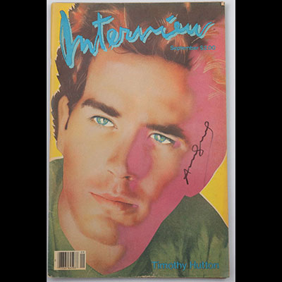 ANDY WARHOL - ANDY WARHOL INTERVIEW MAGAZINE TIMOTHY HUTTON September 1983