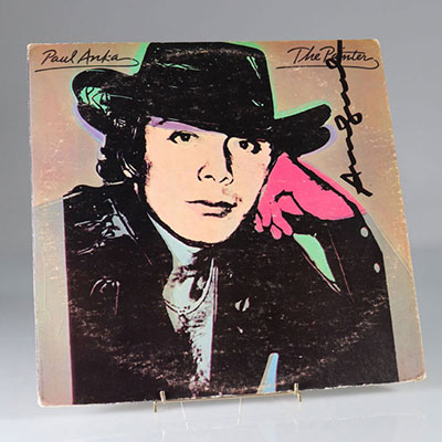 ANDY WARHOL - PAUL ANKA - THE PAINTER, 1976 Signé à la main par Andy Warhol au marqueur noir au recto de la sérigraphie sur la couverture du vinyle et disque vinyle
