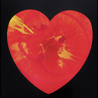Damien Hirst. 2009. Coeur. Spin Painting acrylique sur papier 
