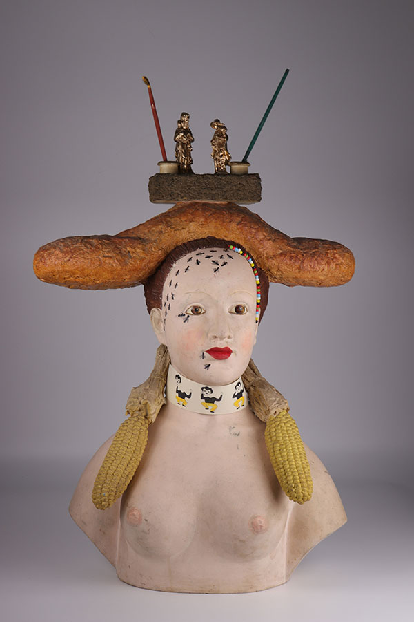 Salvador Dali Buste de femme rétrospectif 1970 Technique mixte: perles de différentes couleurs, papier, pinceaux, fibre de verre enduite et peinte à la main. Edition à 150 exemplaires Numéroté