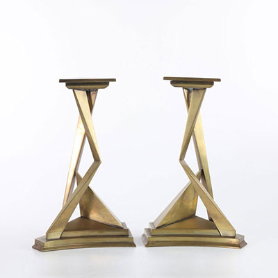 - Salvador Dali - “Castor and Pollux”. 1975. Pair of bronze candlesticks. Hollow signed, numbered 1355/2000 and titled