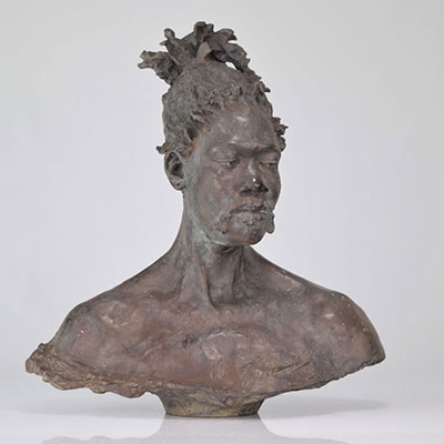 Arthur STRASSER (1854-1927) buste en bronze 