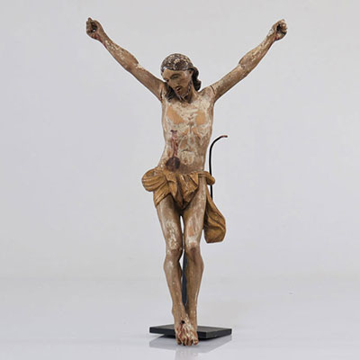 Christ en bois polychrome XVIIIème