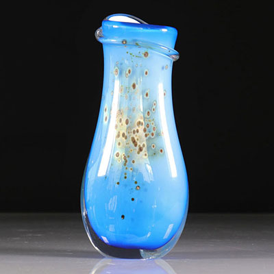 Vase Leloup doublé bleu