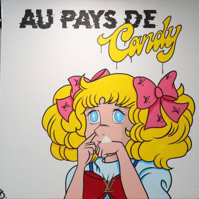 PRINCESSE FICELLE (FR, XX-XXI)Au pays de Candy, circa 2020.-Acrylic on canvas monogrammed lower left