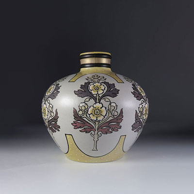Vase art-nouveau Boch vers 1900.