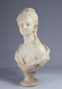 Imposant buste en marbre XVIIIème