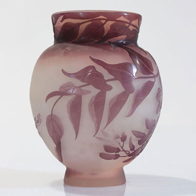 Emile Gallé vase decorated with wisteria