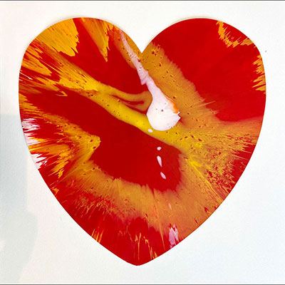 Damien Hirst. 2009. Heart. Spin Painting, acrylic on paper.