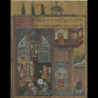 Old Islamic art drawing 
