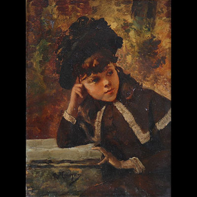 Constantin Emile MEUNIER (1831-1905) Oil on panel 