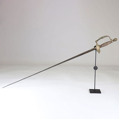 Civil rapier sword, triangular blade, 19th century