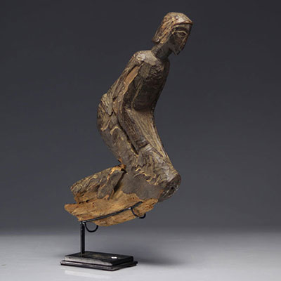 Carved reliquary of a figure, Congo