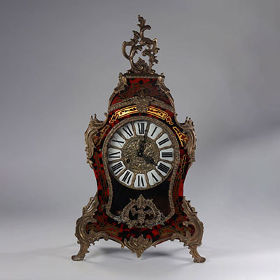Louis XV style tortoise shell and gilt bronze clock circa 1900