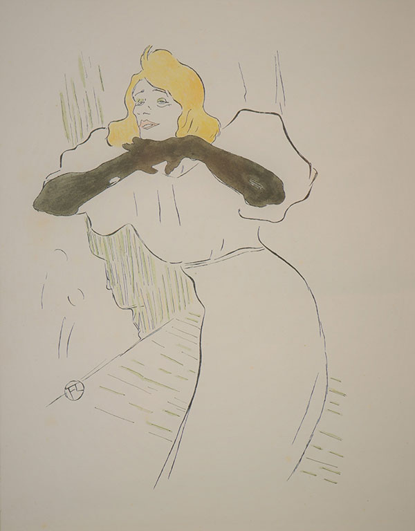 Henri DE TOULOUSE-LAUTREC (1864-1901) Yvette Guilbert Lithographie