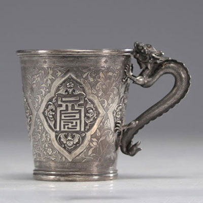 Silver cup - export - China around 1900