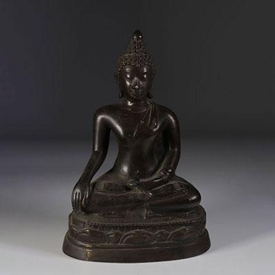 Bouddha en bronze ,Thailande fin 19ème.