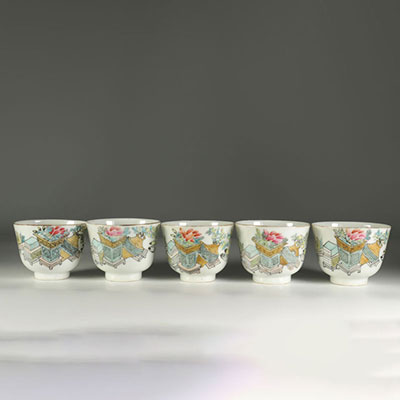 Série de bols en porcelaine en émail qianjiang , Chine fin 19ème