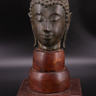 Chine tête de bouddha en bronze