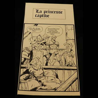 Original Comics Page - BD - Uderzo - Charlier Belloy series drawing by Uderzo designer of Asterix