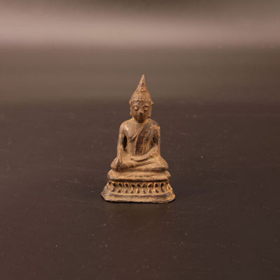 Miniature bronze buddha