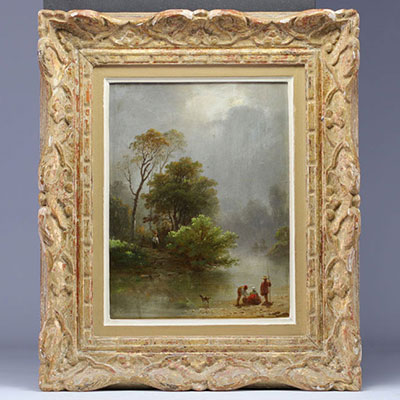 Eugène Pierre CLAVEAU (1820-1902)Oil on cardboard 