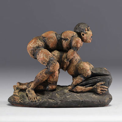 Agenor FABBRI (1911-1998) - Sculpture érotique en terre cuite.