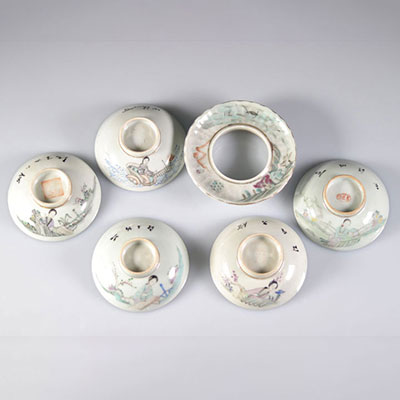 China lot of famille rose porcelains