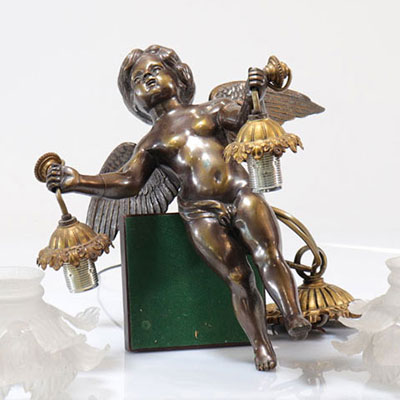 Lustre angelot en bronze