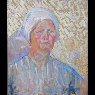 Marie HOWET (1897-1984)  Huile sur panneau 