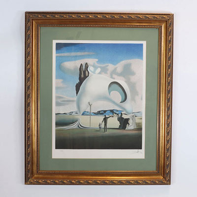 Salvador Dali . Atavistic vestige after the rain. Color lithograph on paper. Signed lower right and dry stamp Numbered 238/300