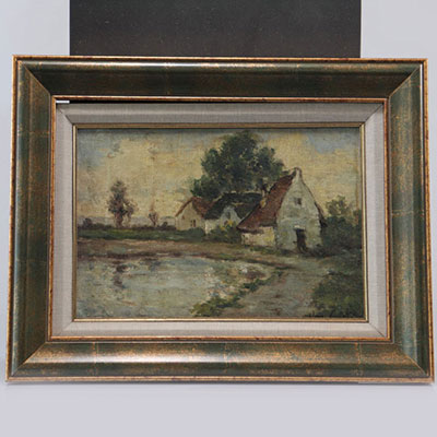 Omer COPPENS (1864-1926) Oil on canvas. Mounted on panel. Signed.