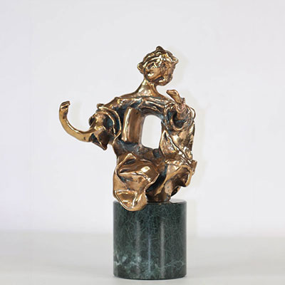 Salvador Dali Madonna of Port Lligat Large bronze with golden patina Hollowed-out"Dali" on the back Numbered 50/75 AP