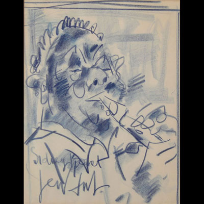 GEN PAUL (1895-1975) crayolor «Sidney Bechet»
