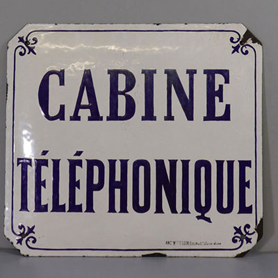 Cabine Télephonique - signé GODIN