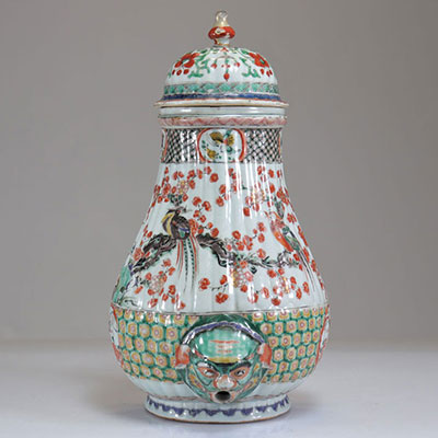Famille verte porcelain fountain from Kangxi period