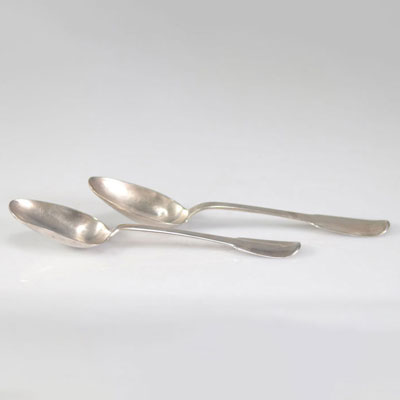 Set of 2 18th century spoons