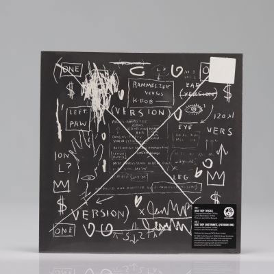 Basquiat - Beat Bop Sérigraphie sur pochette vinyle & disque vinyle recto & verso. Version splatter