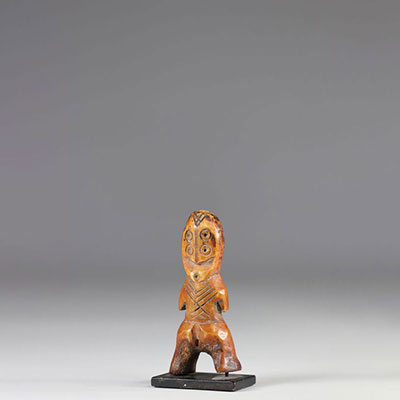 Africa Léga statuette in carved bone ex collection Michel Boulanger Belgium