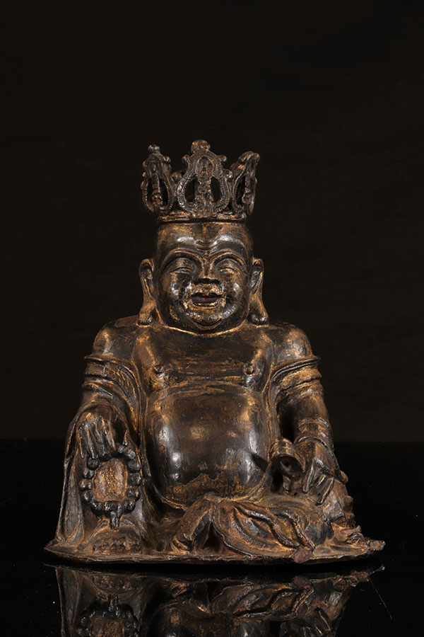 Chine - Maitreya en bronze d’époque Ming