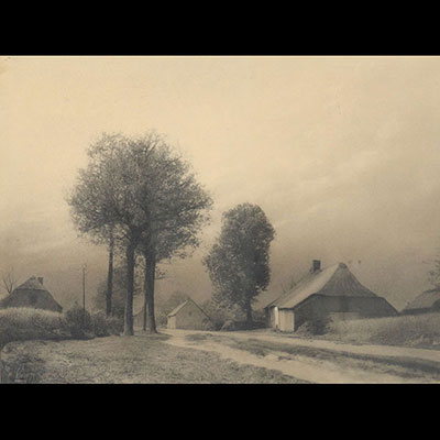 Léonard MISONNE (1870-1943) Belgium - countryside view - 1939