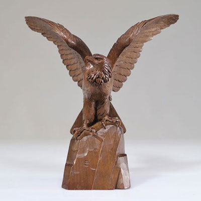 Black Forest Carved Wooden Eagle